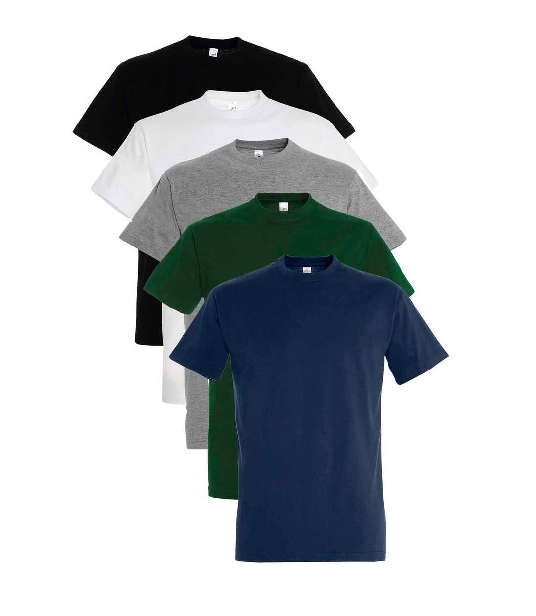 Lot 5 t-shirts manches courtes - Homme - multicolore
