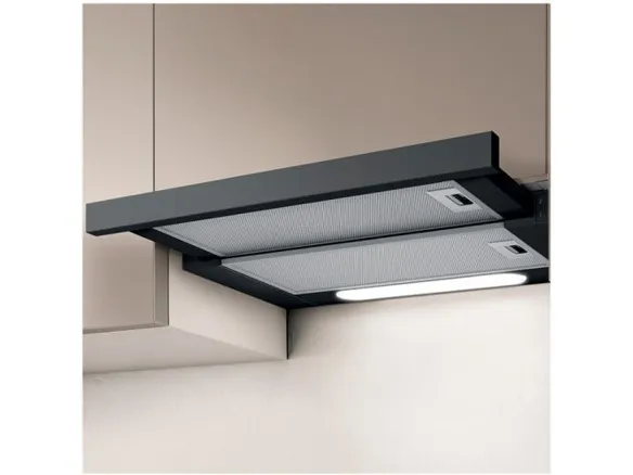 Elica Elite 14 LUX BL/A/60 - Hætte - teleskopisk - bredde: 59.8 cm - dybde: 28 cm - udtrækning og recirkulation (-) - sort