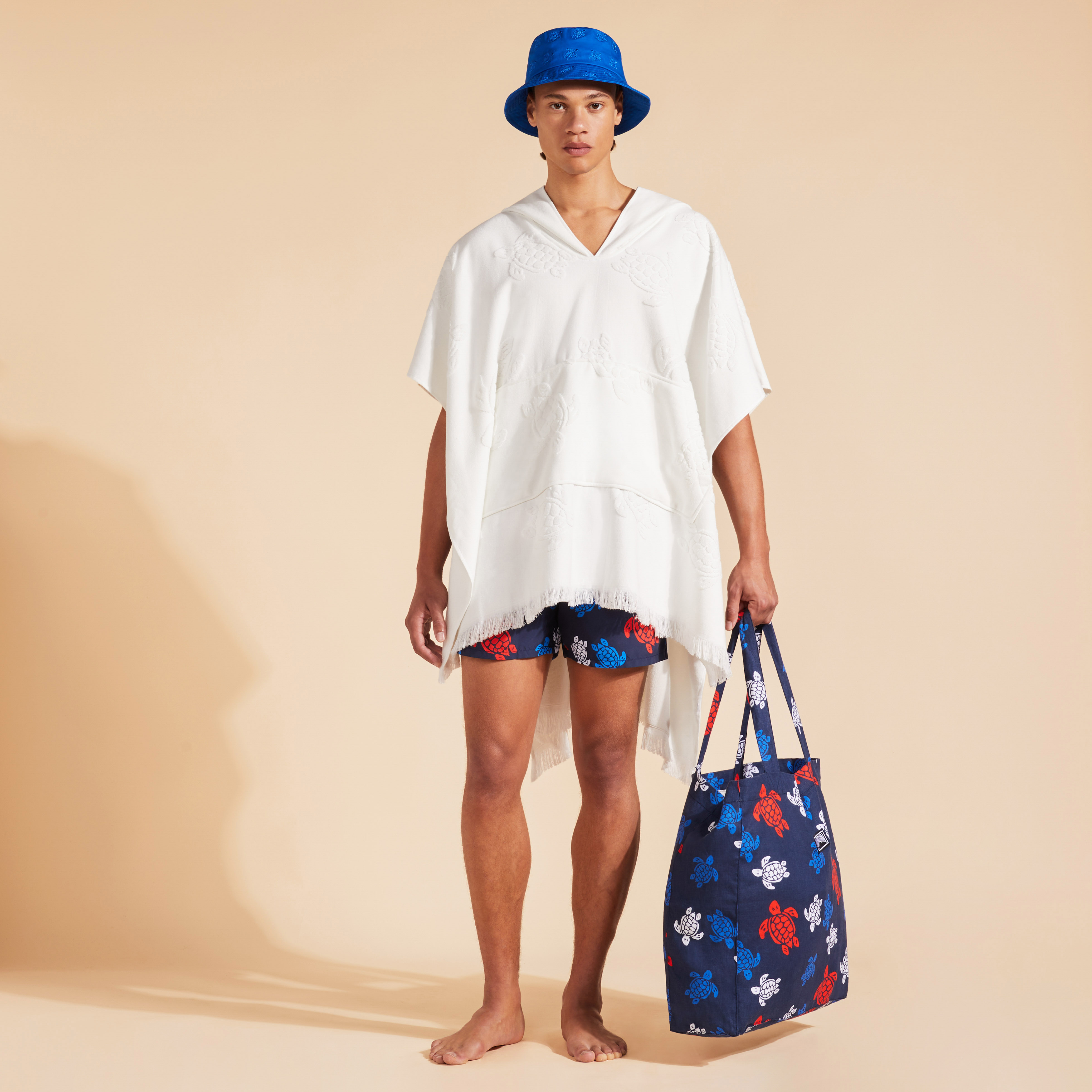 Poncho en coton organique Ronde des Tortues