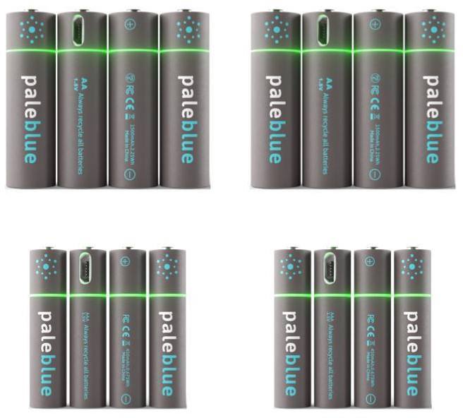 Pale Blue Sustainability Kit 8xAA/8xAAA