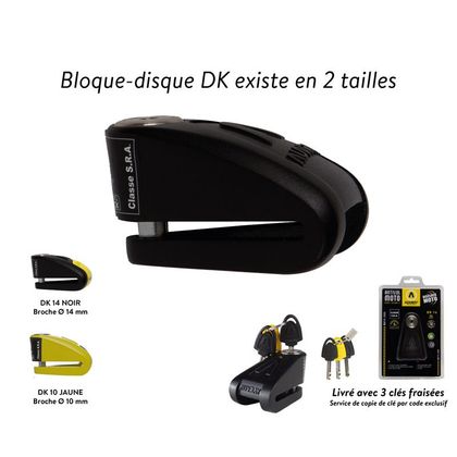 Antivol Auvray BLOQUE DISQUE DK 14 NOIR MAT SRA Universel