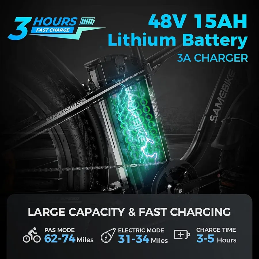 Liquidação! Bicicleta elétrica para uso externo com bateria de lítio de 48V / 15Ah
