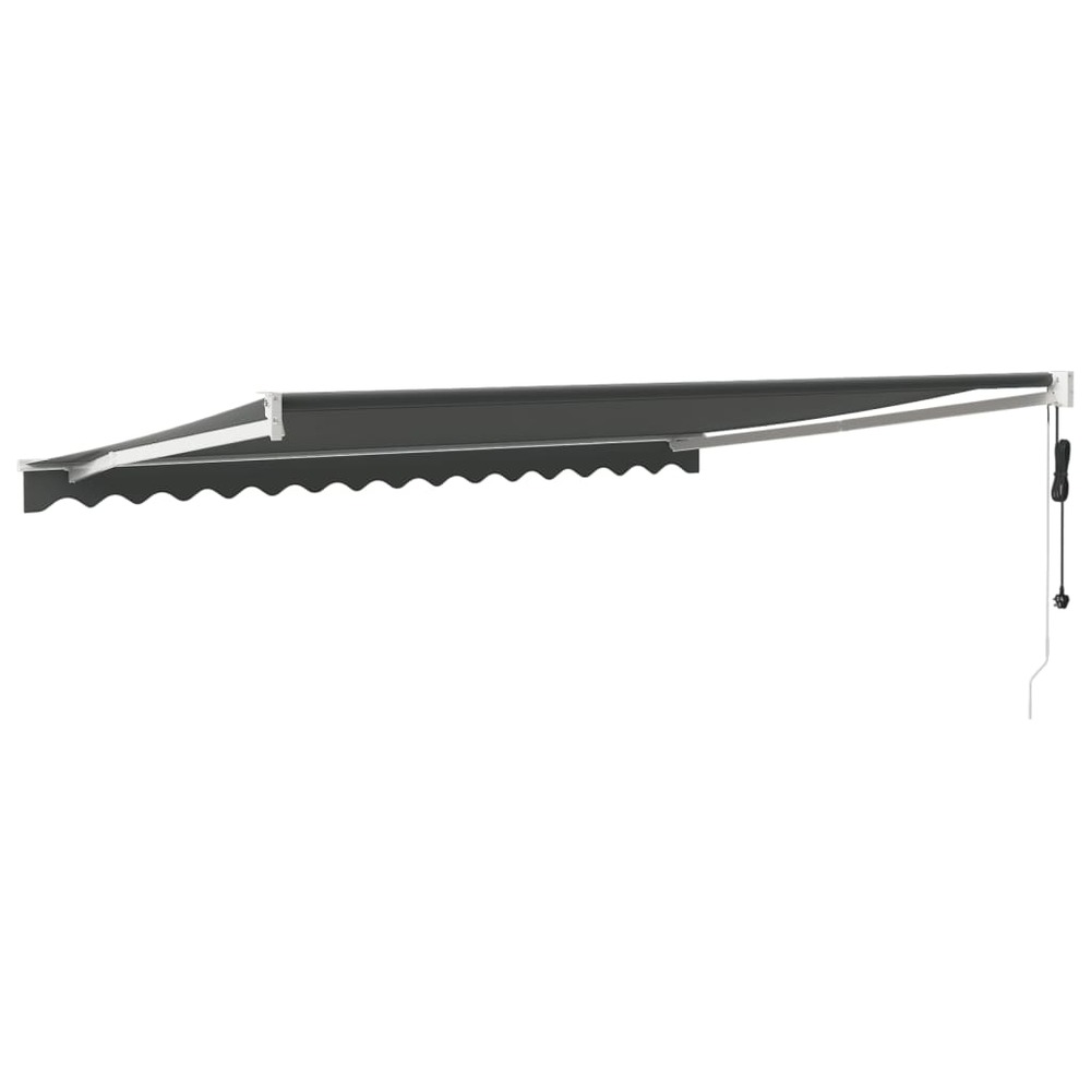 Auvent rétractable automatique anthracite 5x3 m