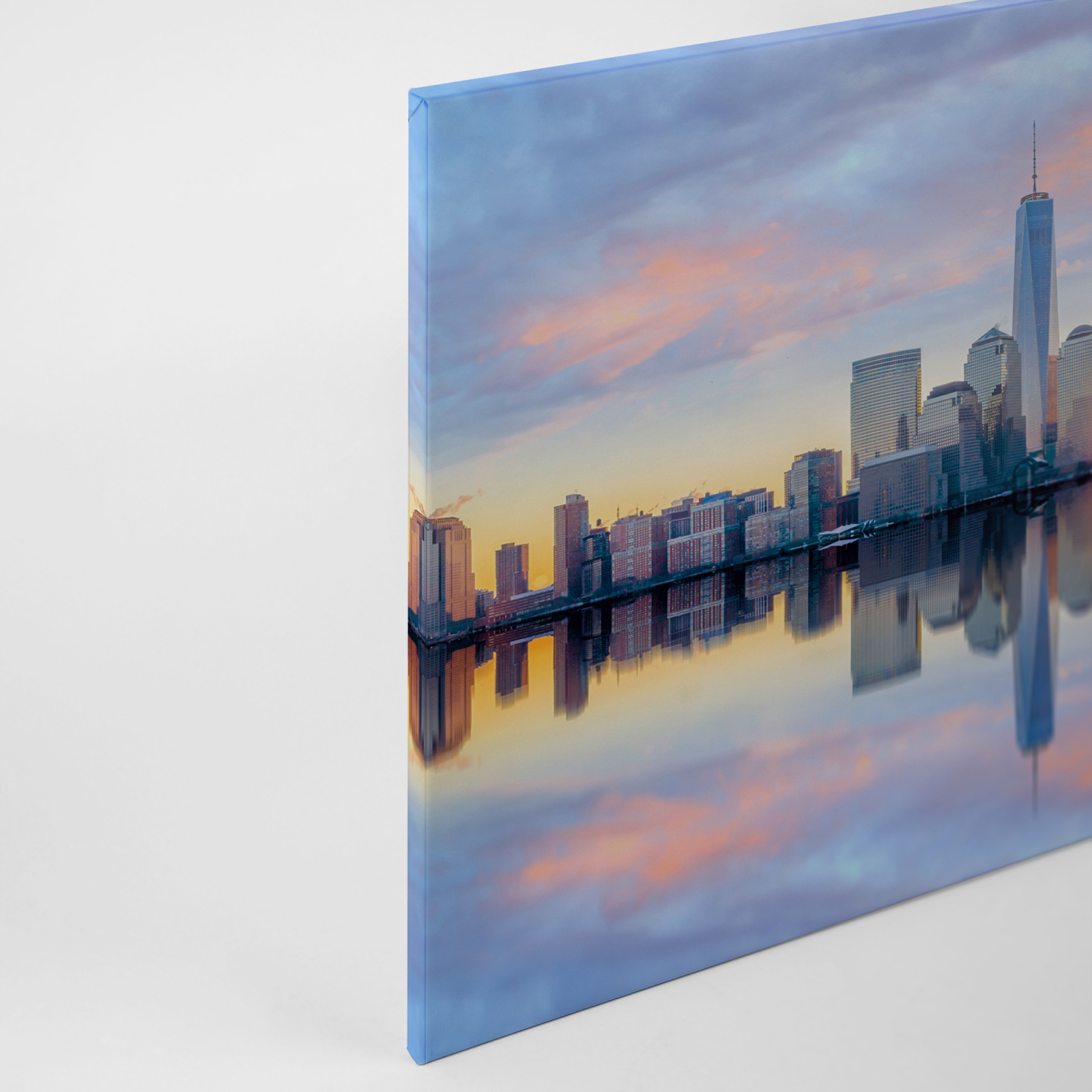Leinwandbild SKYLINE - blau - 90x60 cm