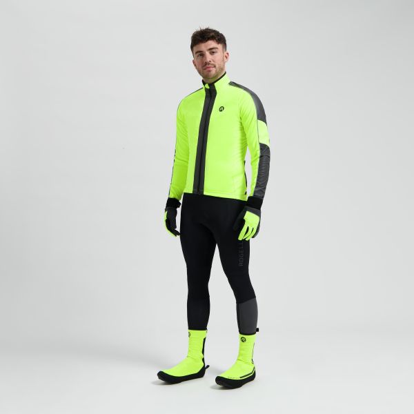 Rogelli Essential Hi-Vis Vinterjakke, Yellow/Reflection