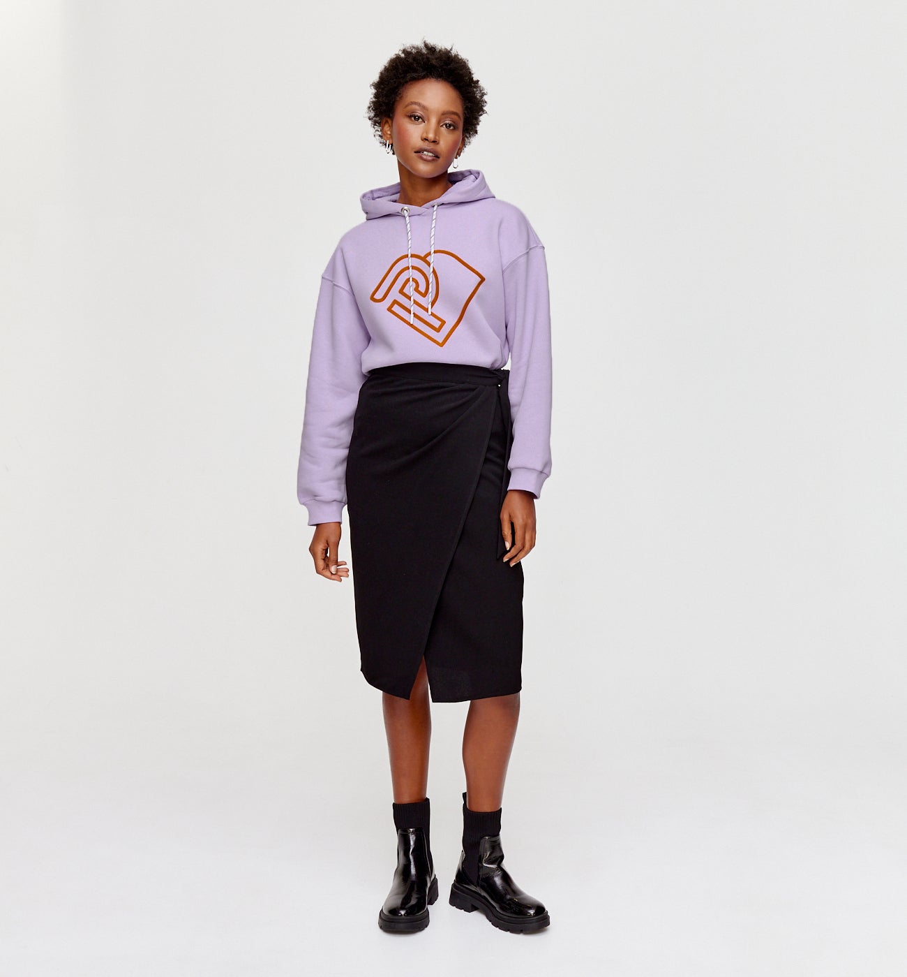 Sweat à capuche logo Promod - Lilas