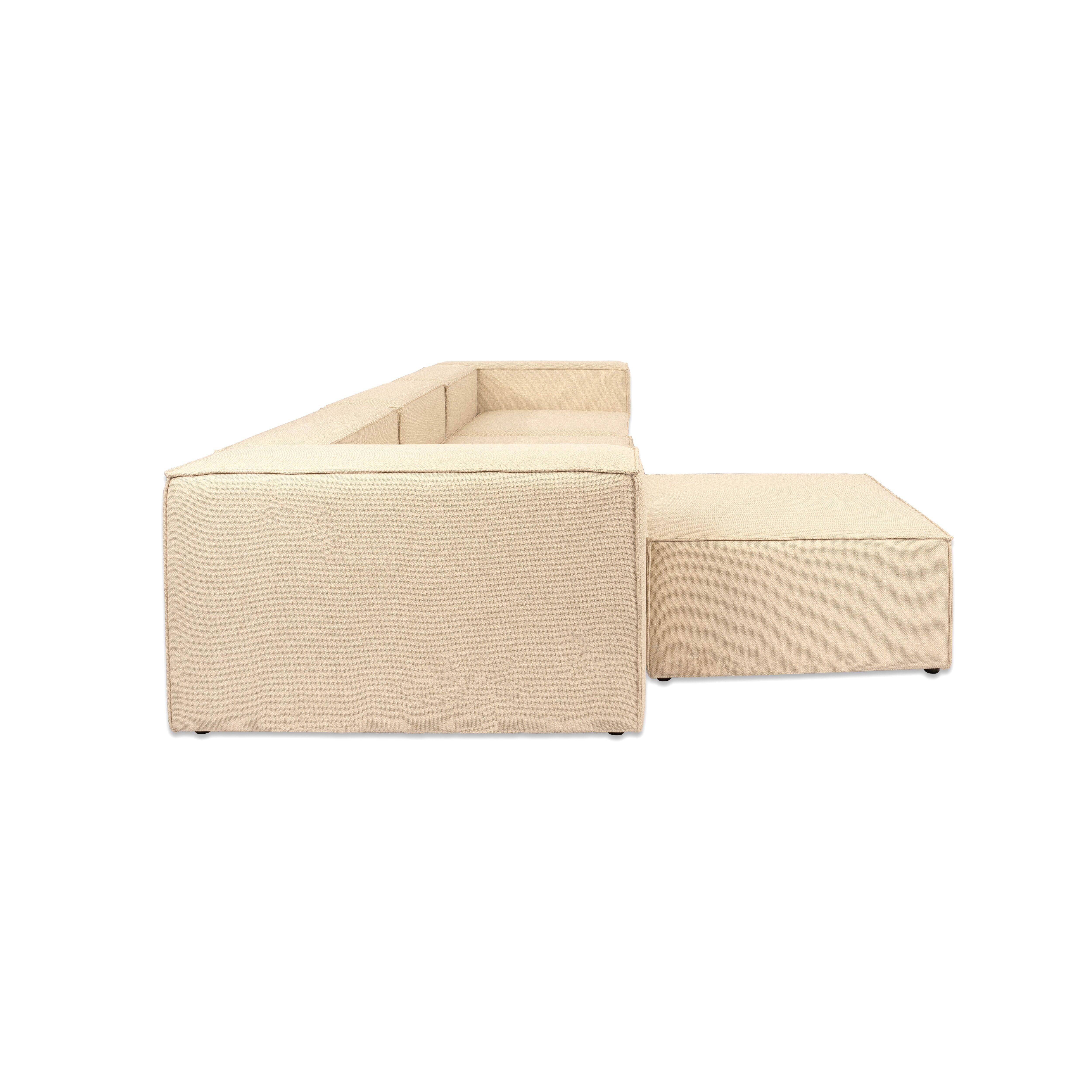 HOME DELUXE Modulares Sofa VERONA L Beige - versch. Ausführungen