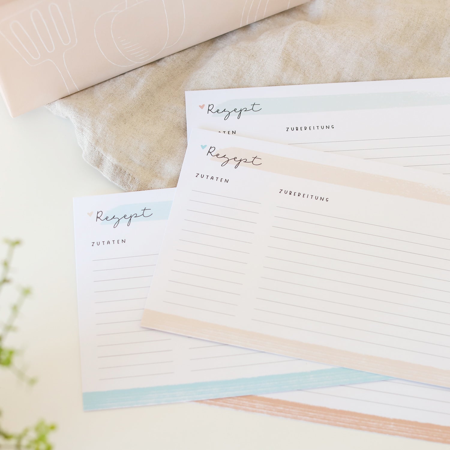 Rezeptbox mit Karten „Lieblingsrezepte