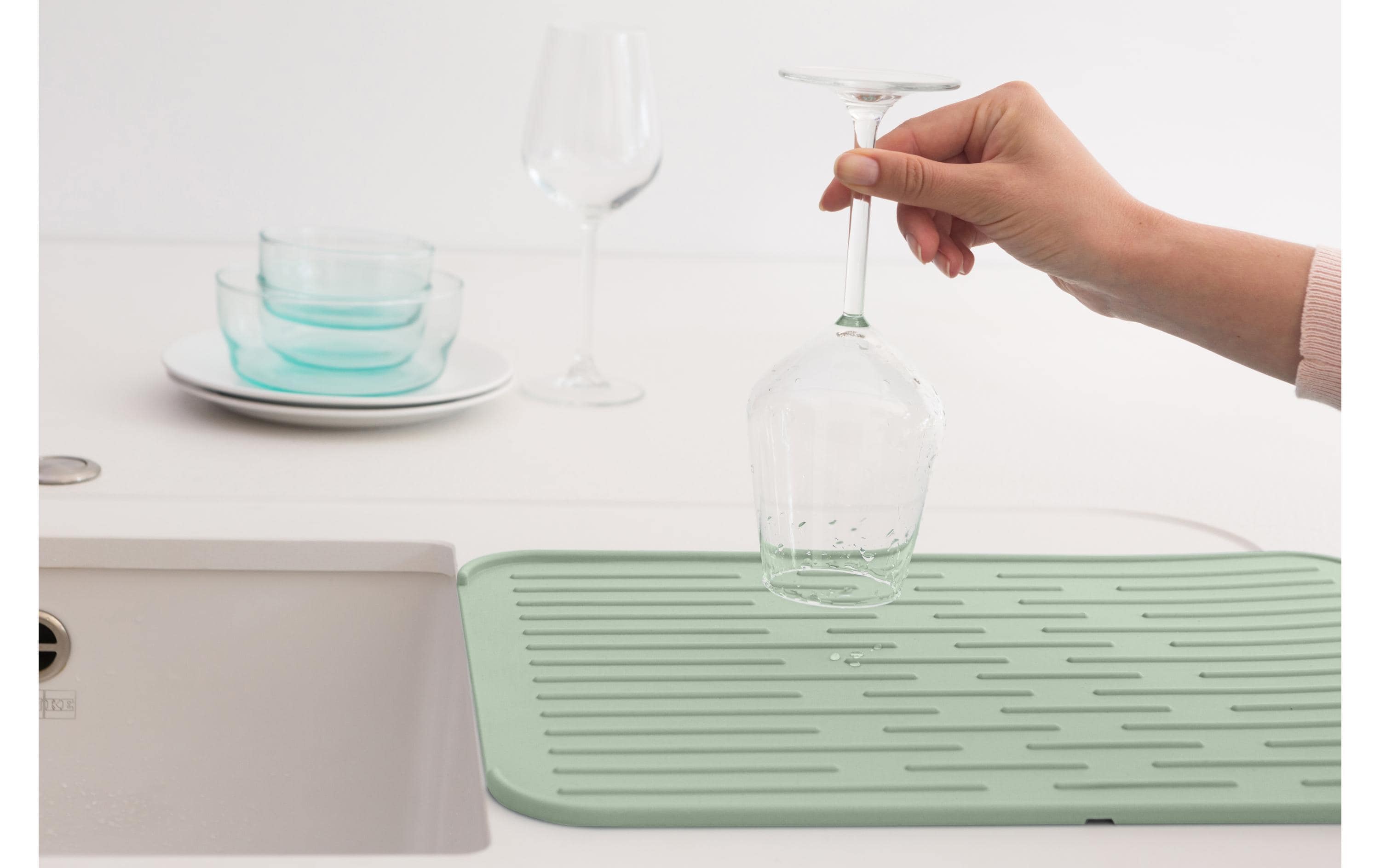 Abtropfmatte Sink side HellgrünGeschirr-Trockenmatte