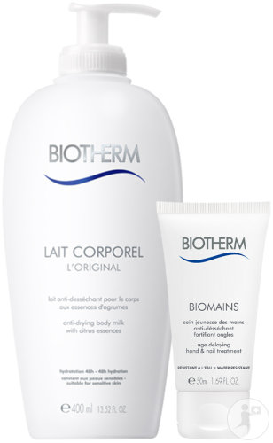 Biotherm Routine Cocooning Lait Corporel Anti-Desséchant 400ml + Biomains Soin Jeunesse 50ml