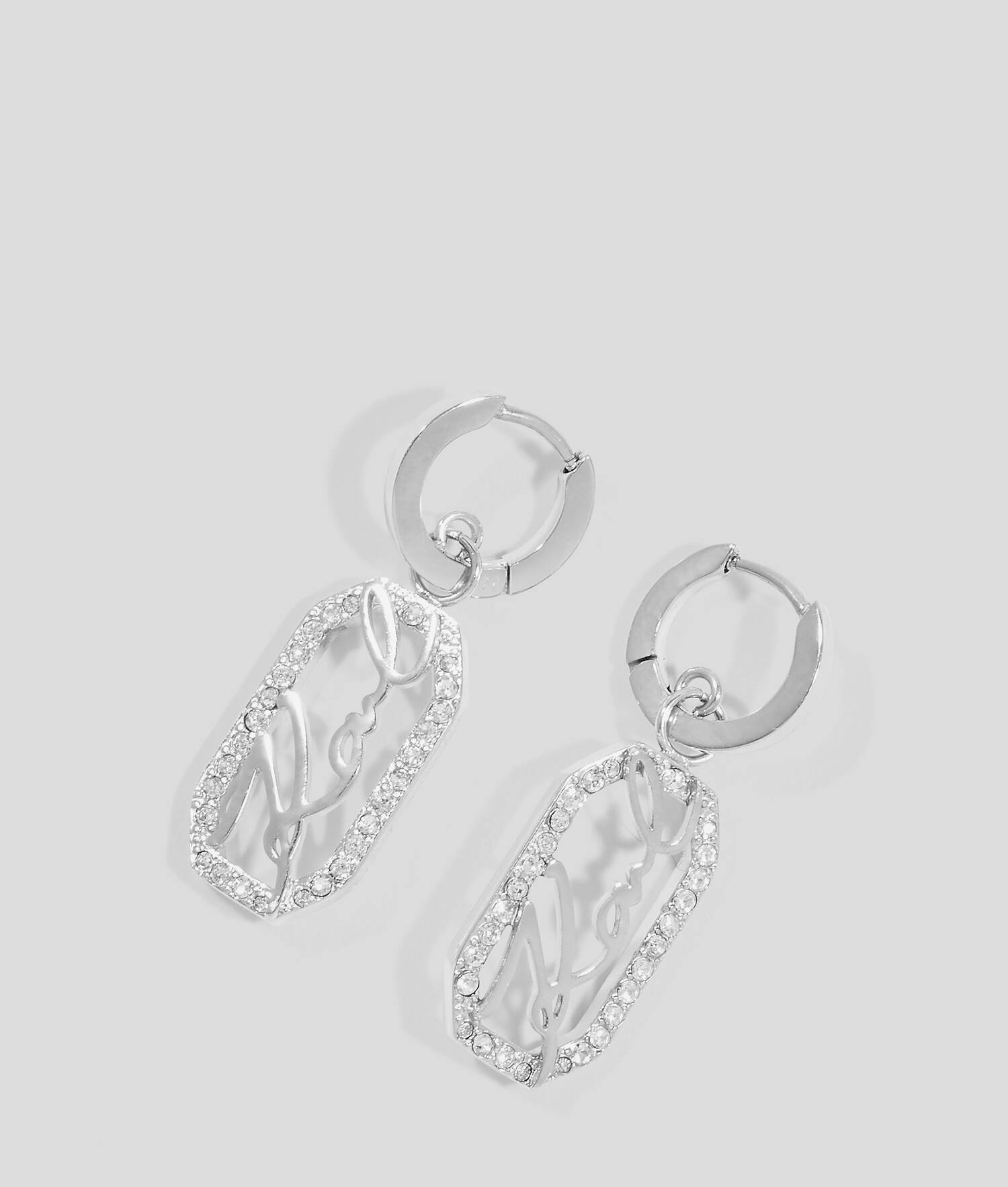 Boucles d'oreilles pendantes KARL Signature - Argent