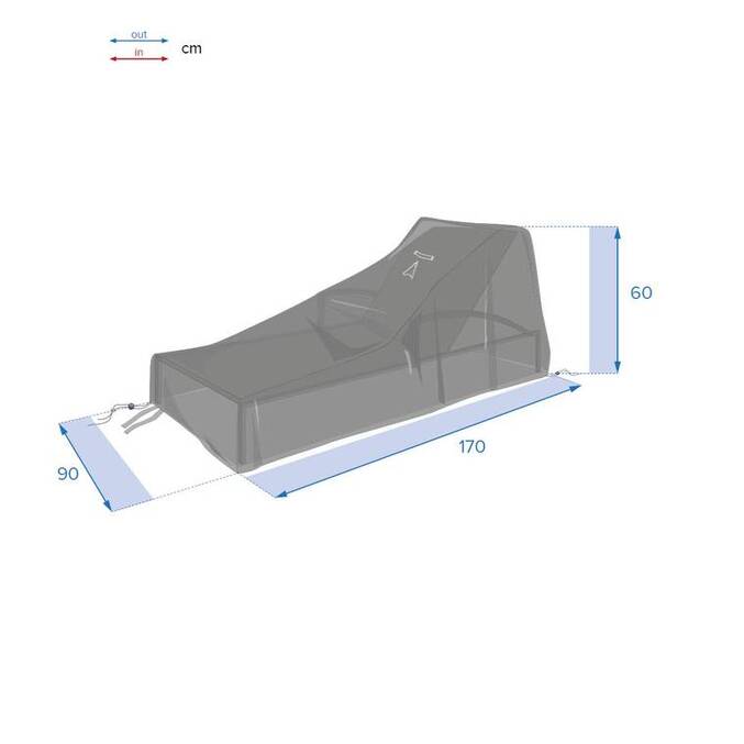 Housse de protection HAMBO pour transat Gris M