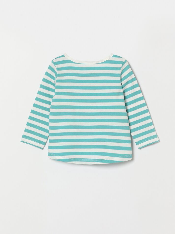 Conjunto de 2 camisetas básicas de manga comprida, lisas e estampadas - Fúcsia