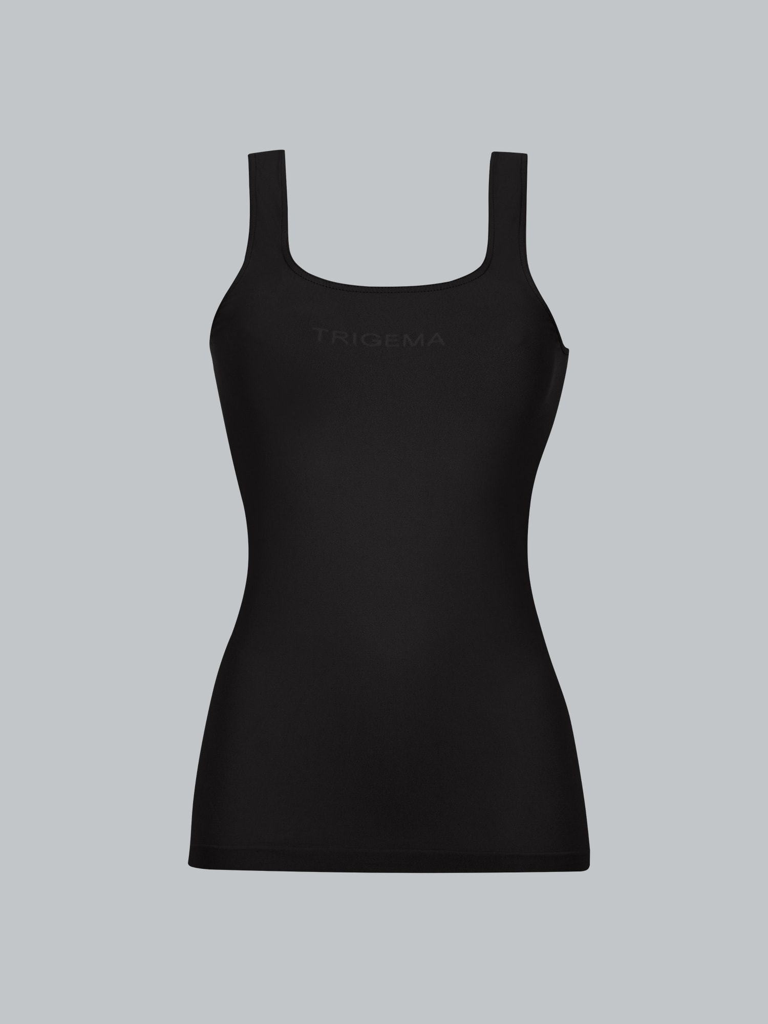 Trägershirt aus Polyamid/Elastan Schwarz