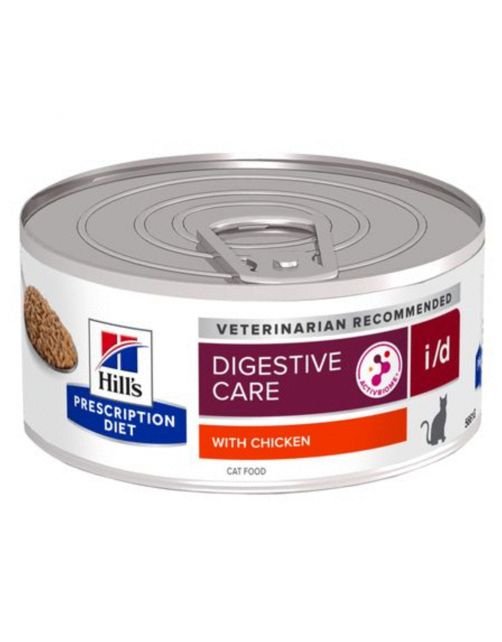 Hill's Prescription Diet I\/D Digestive Care Blik - Kattenvoer - Kip 156 g