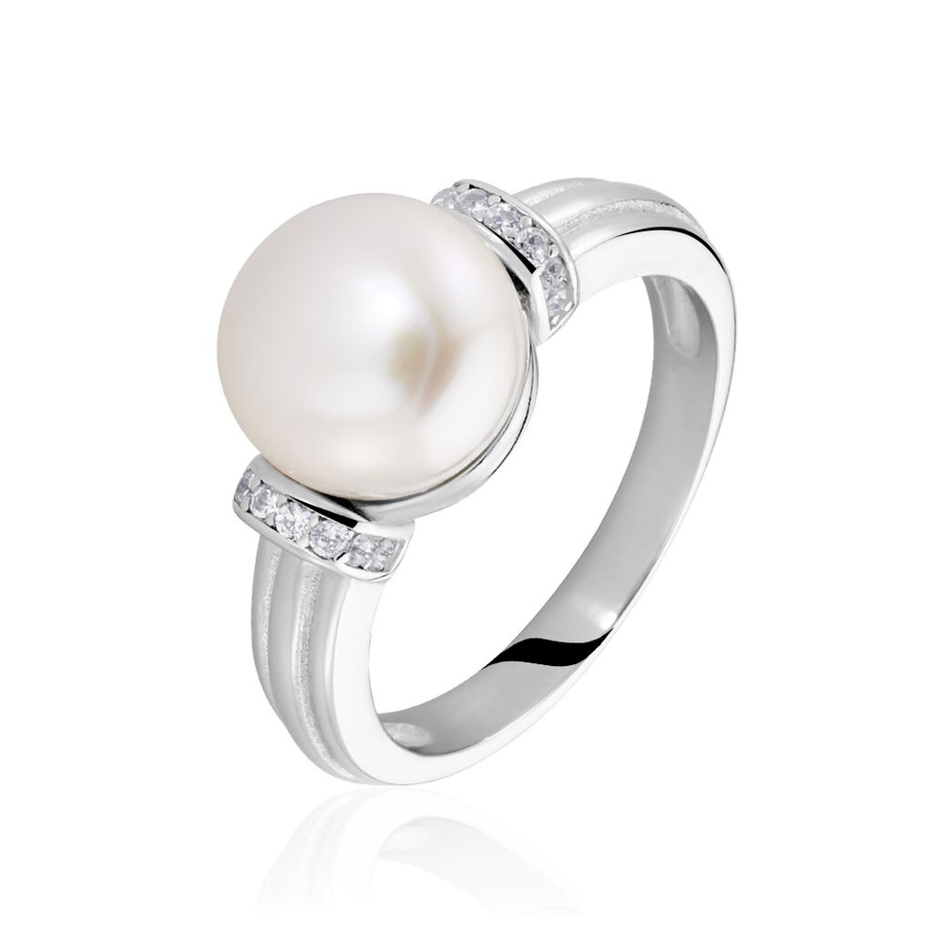 Bague Argent Icare Perle De Culture Oxyde De Zirconium