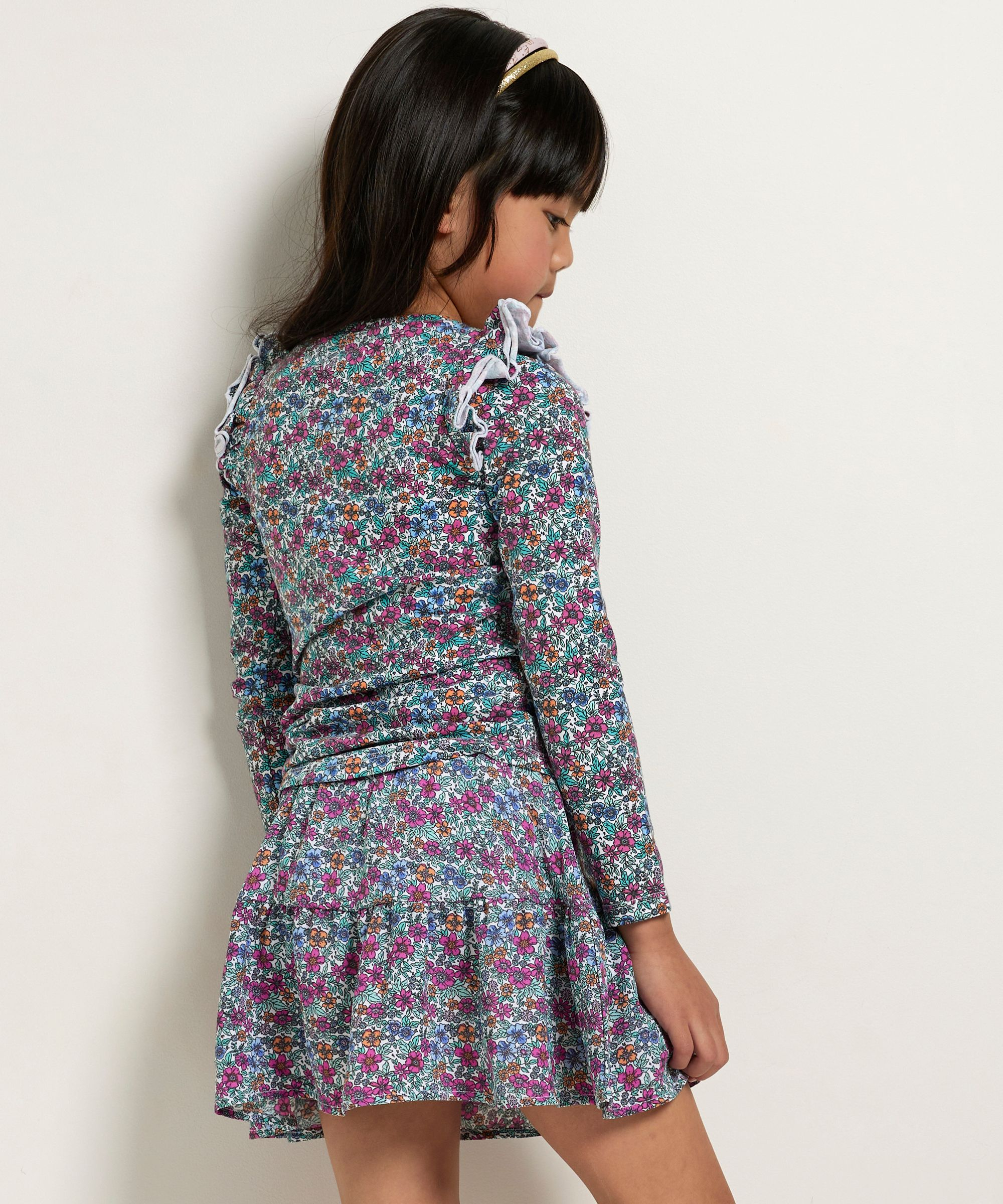 ruches top met bloemenprint