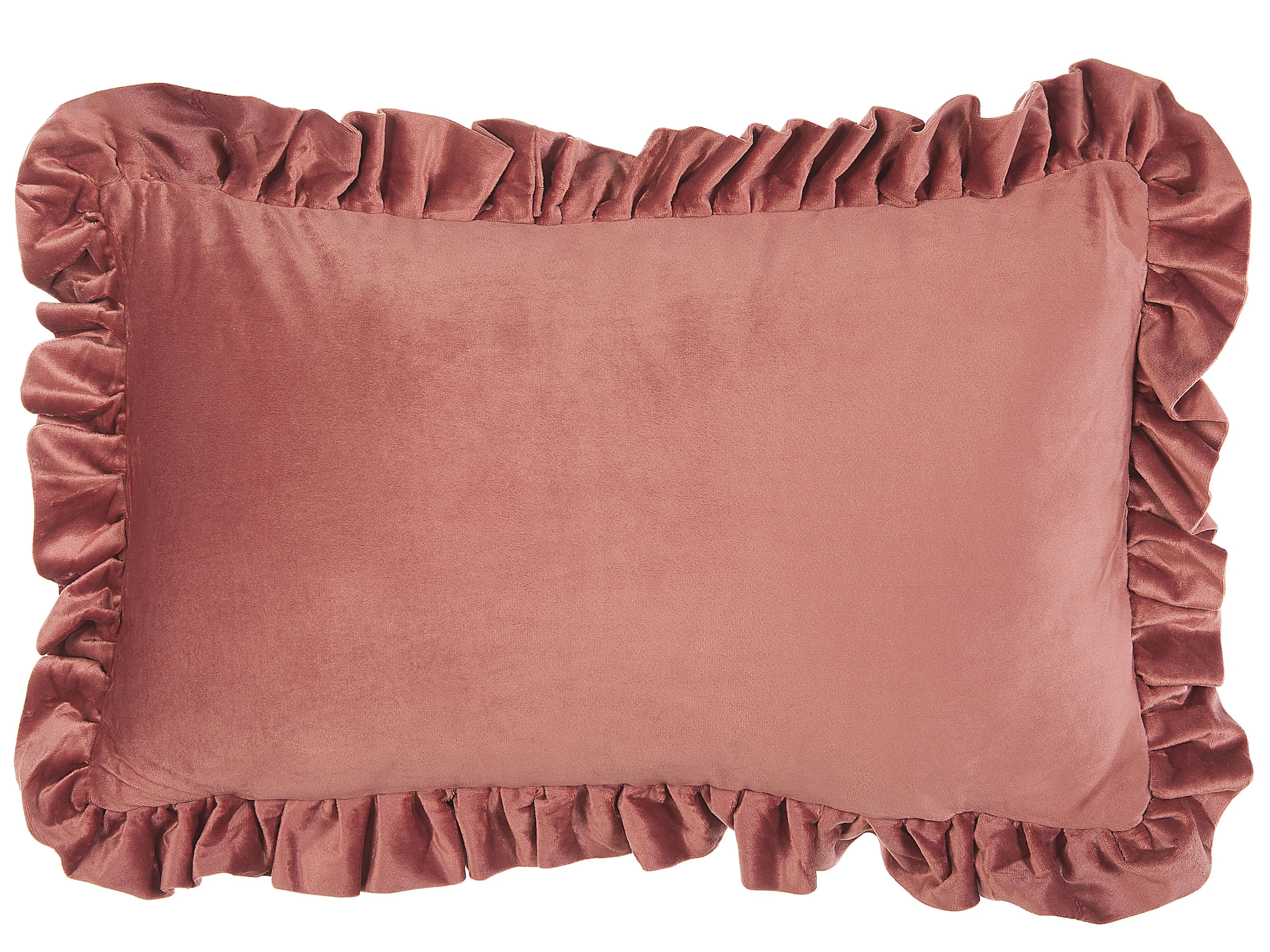 Set van 2 sierkussens KALANCHOE Fluweel 30 x 50 cm Roze effen