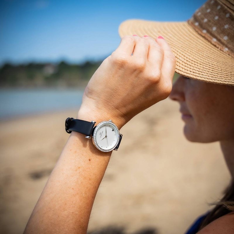Montre Femme GIORGIO bracelet Cuir Noir