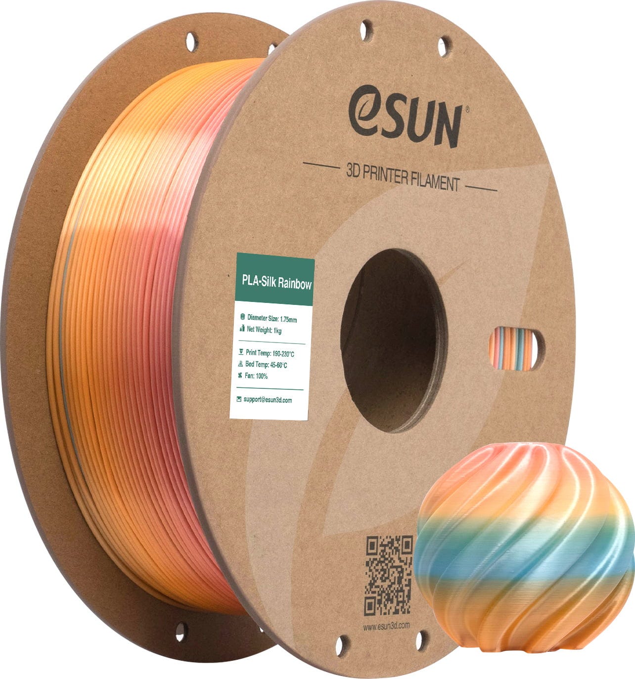 eSUN  PLA-Silk Rainbow Dragon Palace, 1,75 mm / 1000 g    PLA mit glänzender, seidenmatter Textur