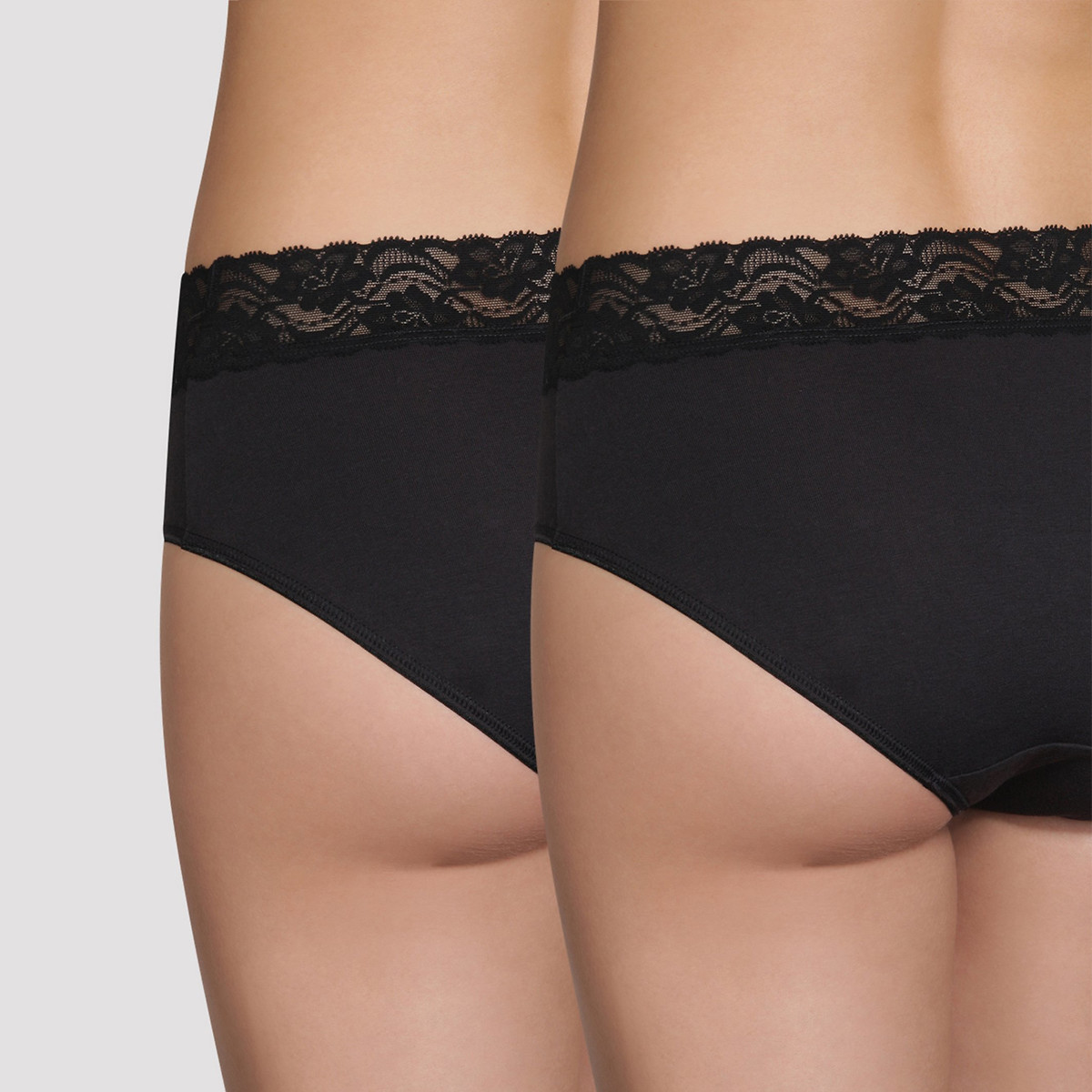 DIM<br>Conjunto de 2 calcinhas femininas de algodão elástico