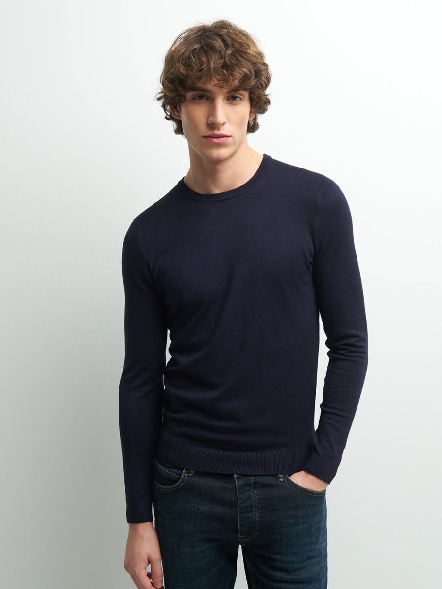 Pull col rond en viscose certifiée