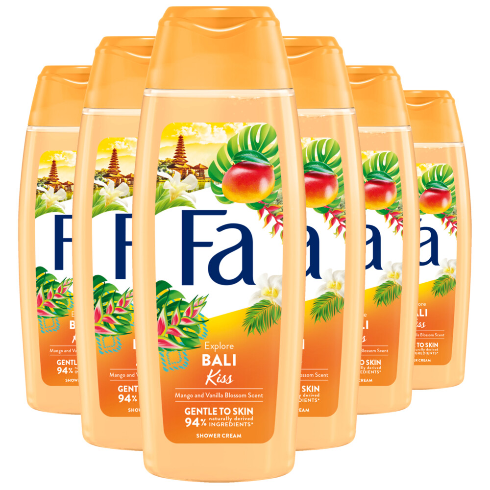 6x Fa Douchegel Bali Kiss250 ml