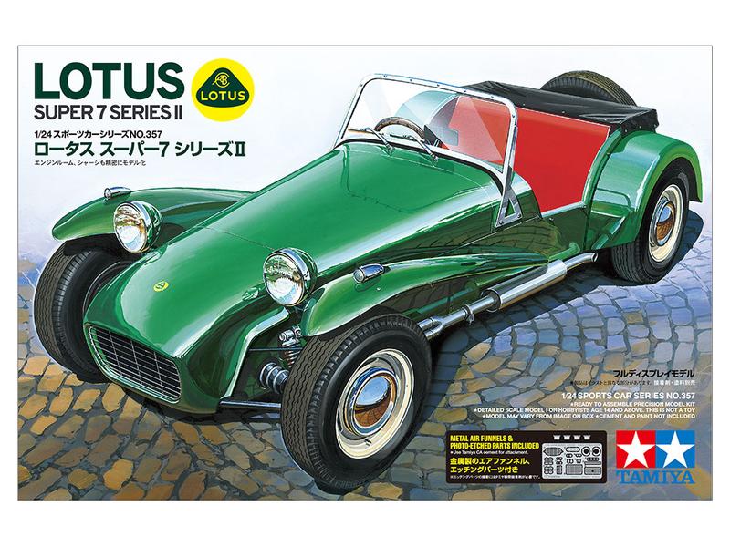 Tamiya Bausatz Lotus Super Seven Series II 1:24 Detailgetreuer Modellbausatz im Massstab 1:24
