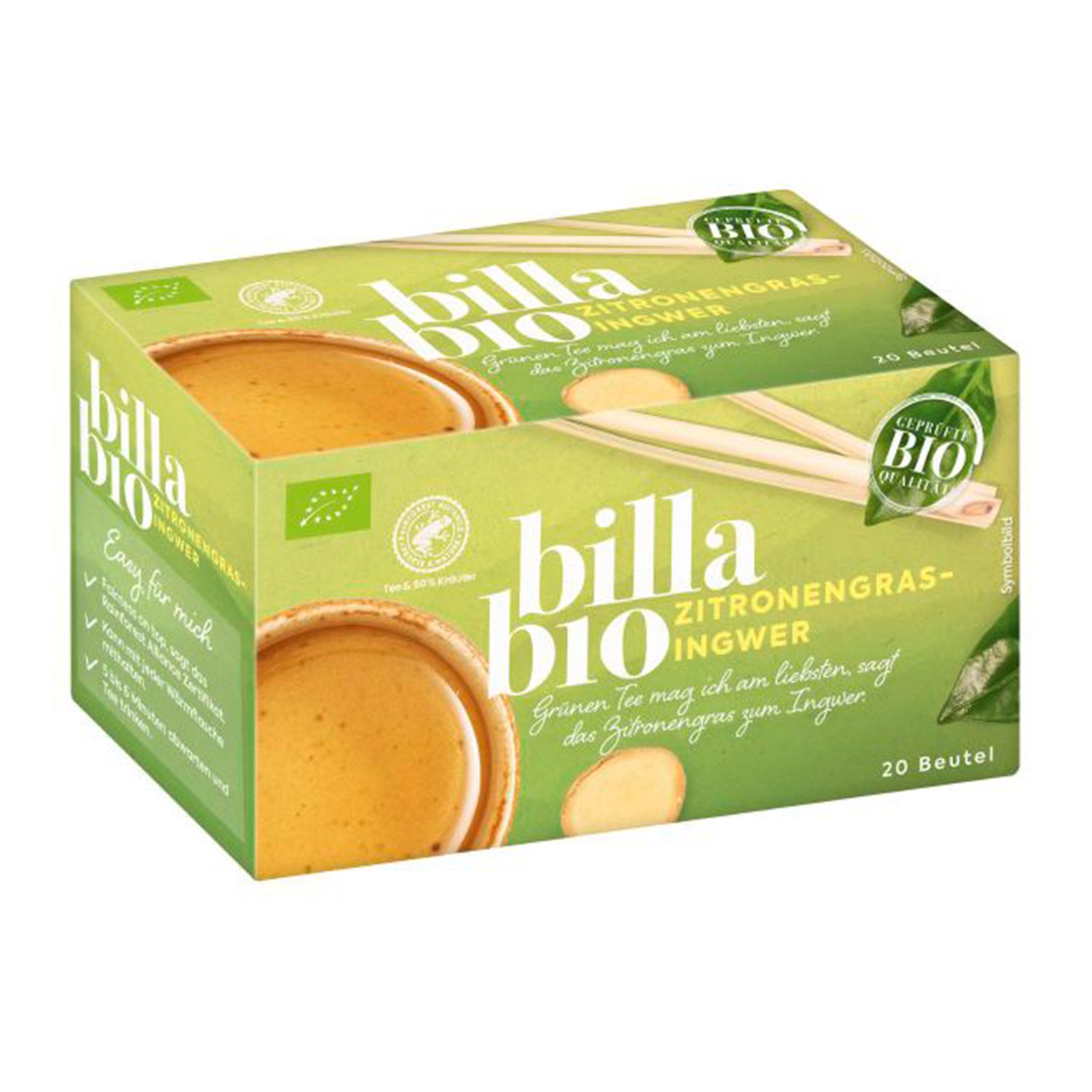BILLA Bio Grüner Tee Zitronengras-Ingwer