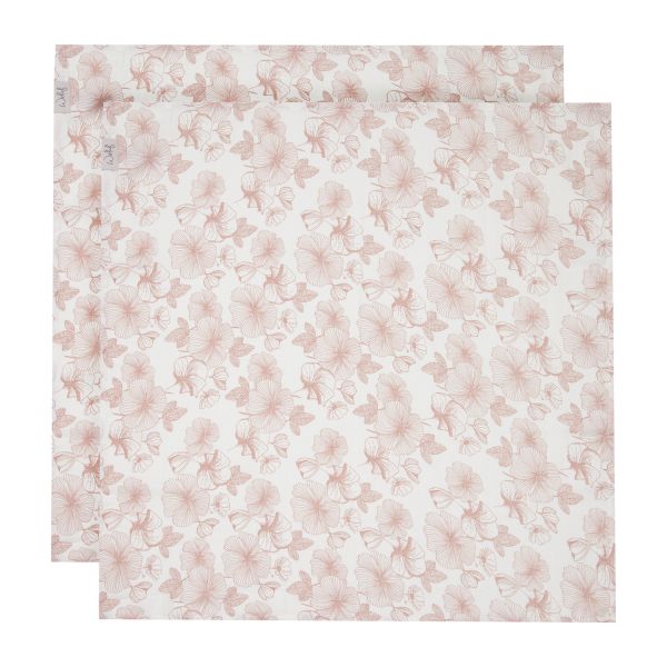 Witlof For Kids Flower Powder Hydrofiel Doek - 65 x 65 cm - 2 Stuks