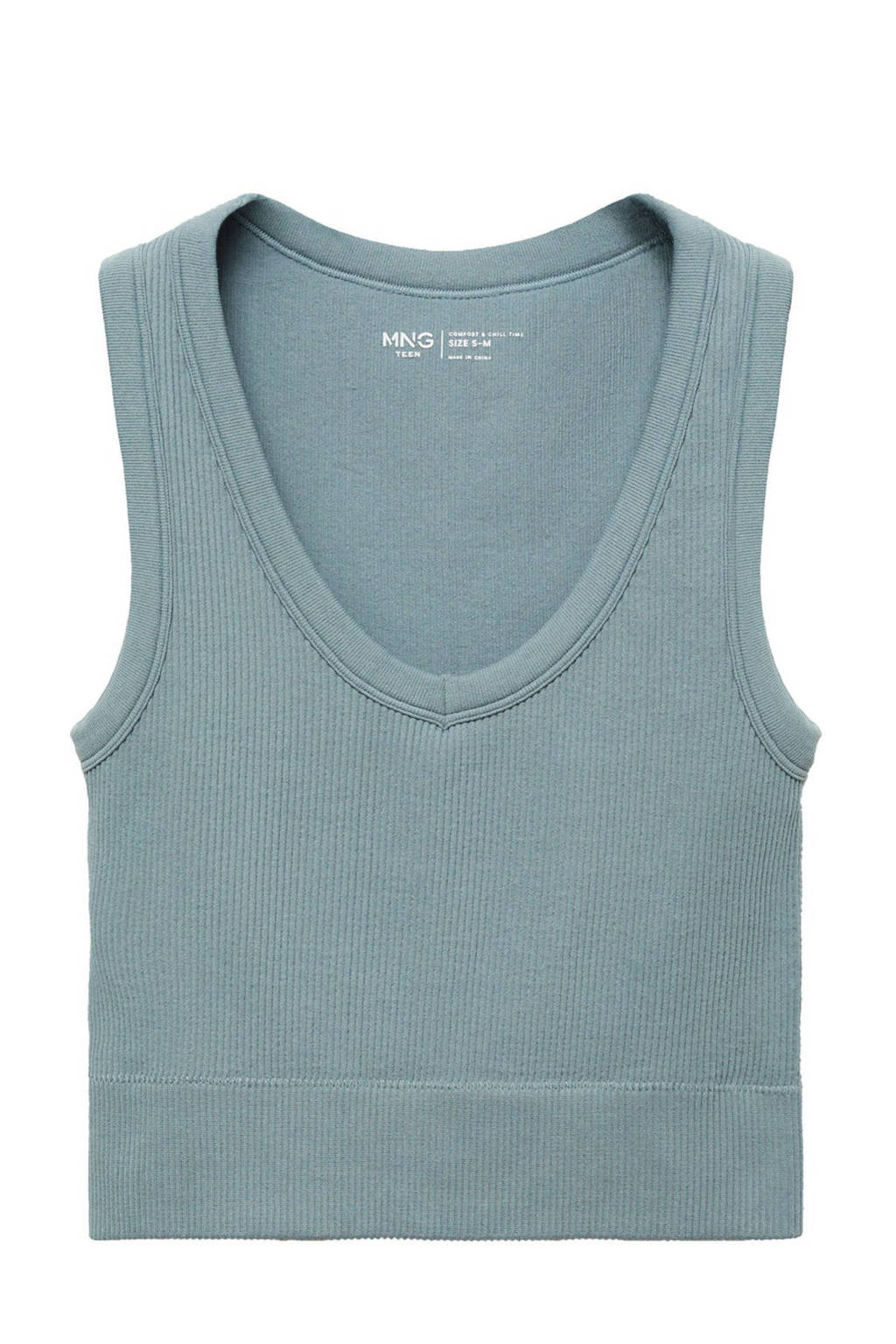 MANGO TEEN cropped sporttop groen
