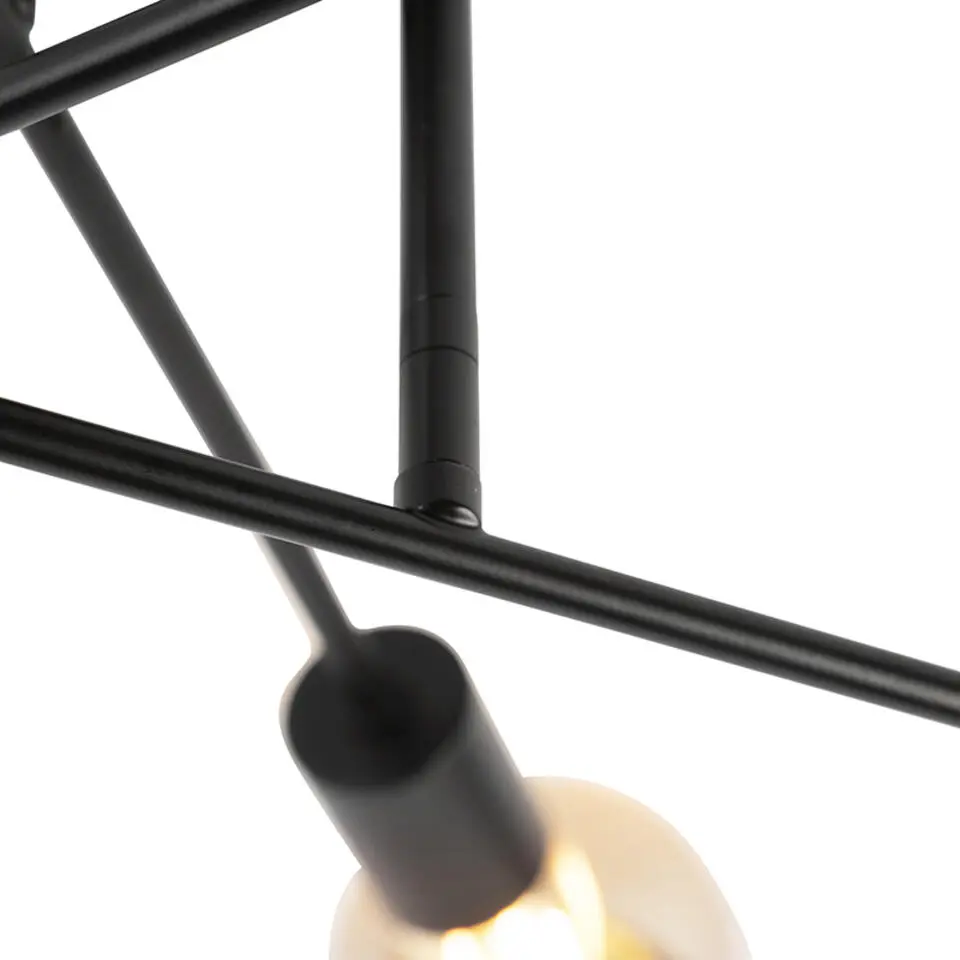 Qazqa plafondlampen sydney zwart e27