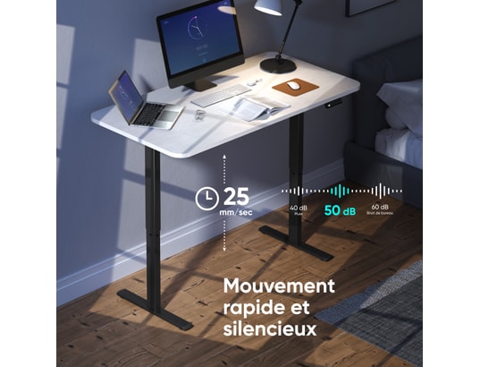 ONKRON - Bureau assis debout motorisé poids max 100 kg cdf222e-b noir