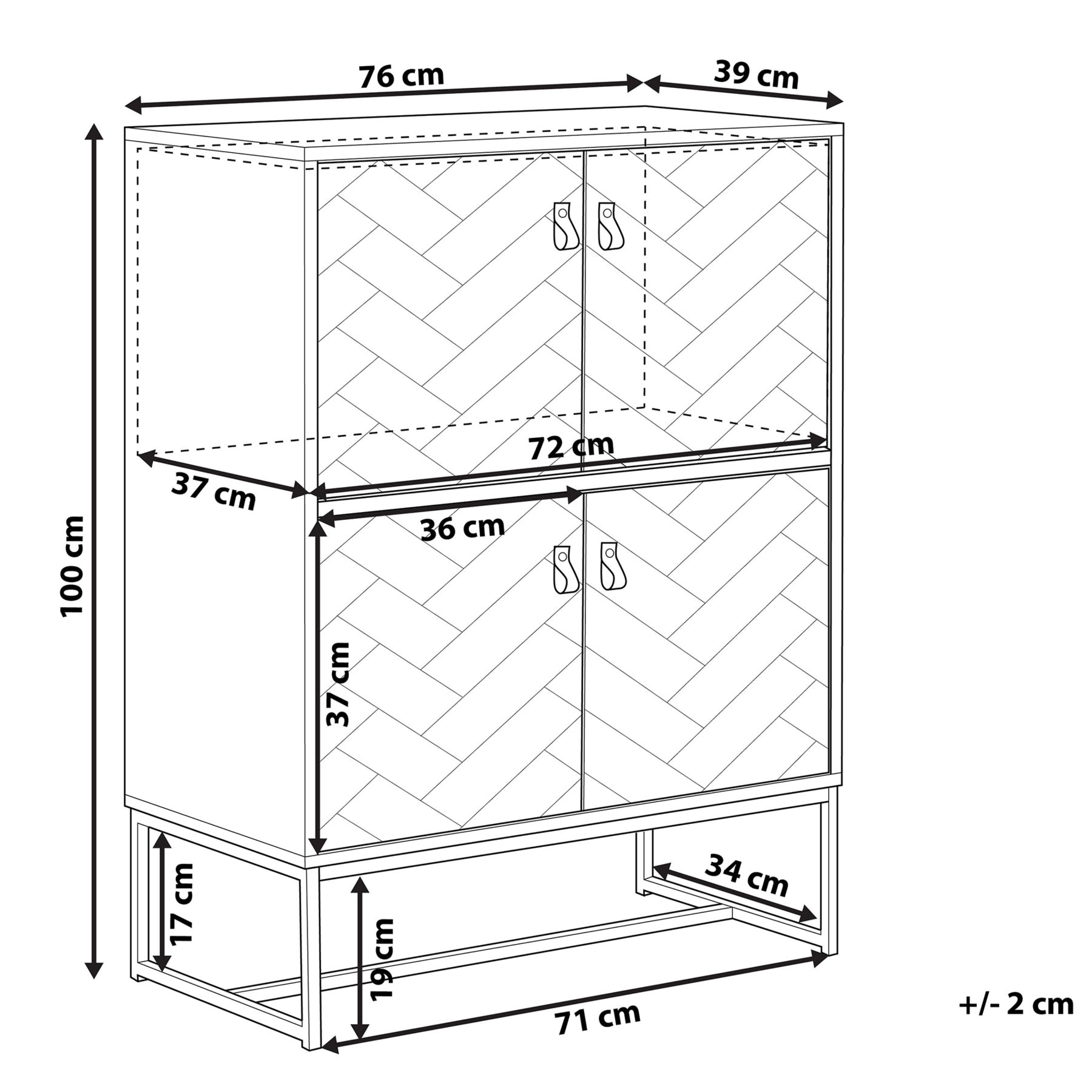 Beliani - NUEVA  - Sideboard - Wit - MDF