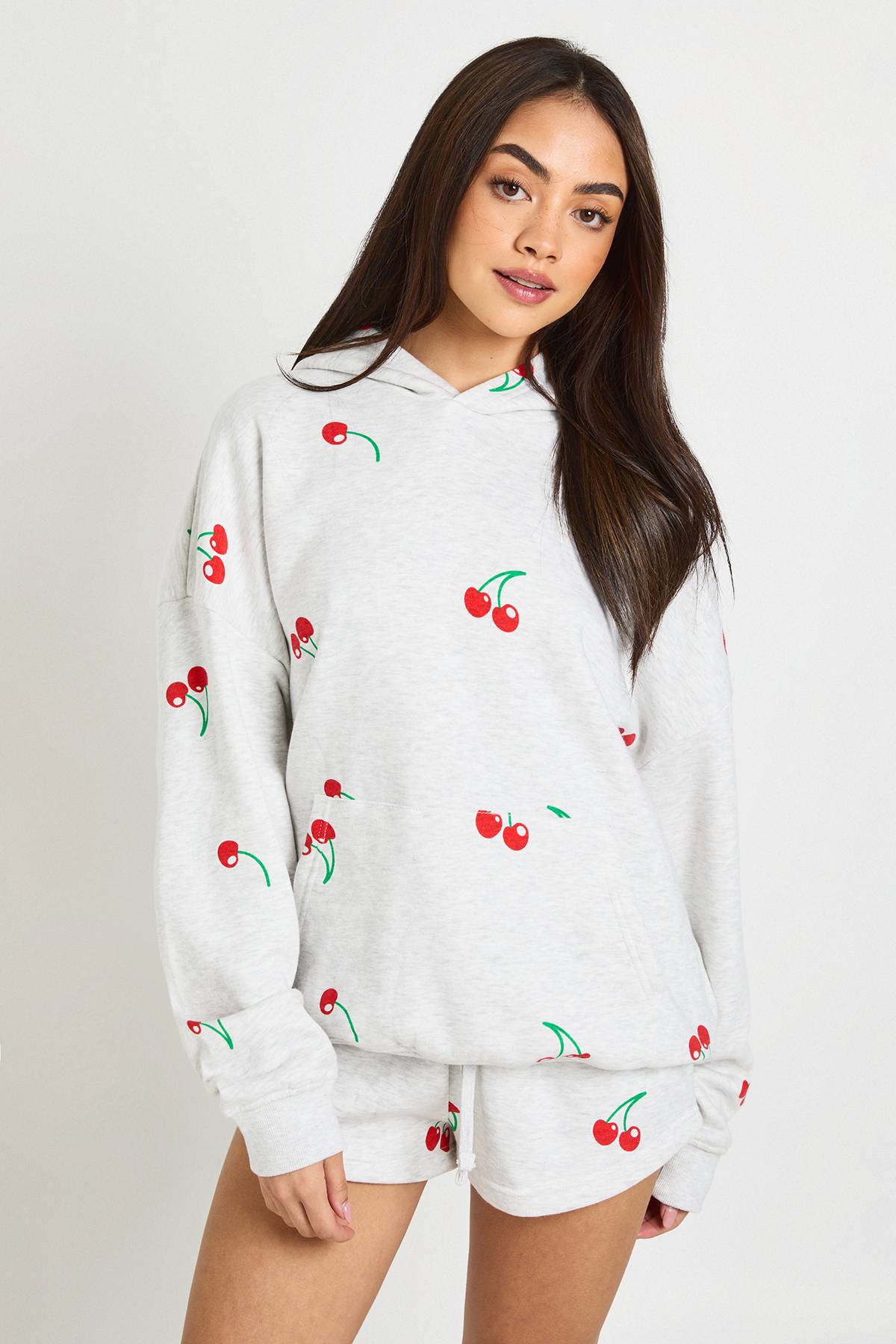 boohoo Ensemble De Survêtement Court À Casynthétiqueche Imprimé Cerises