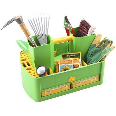 Boîte à outils de jardiage GardenAid >W< 19/62, vert/
