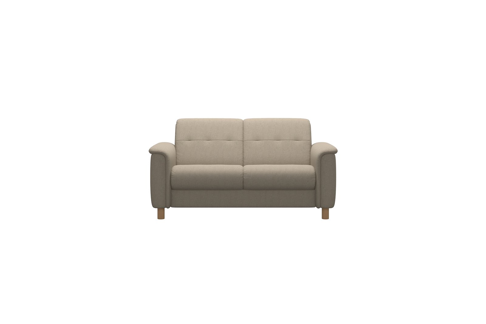 Flora 2-seter sofa Calido Light Beige - 11cm eikeben