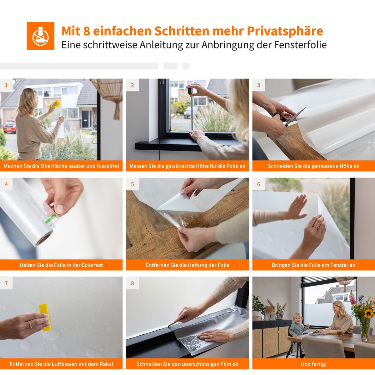 Simple Fix Raamfolie 70 x 500 cm - Privacy Raamfolie, Isolatiefolie - Ondoorzichtige Zelfklevende Raamfolie - Mat