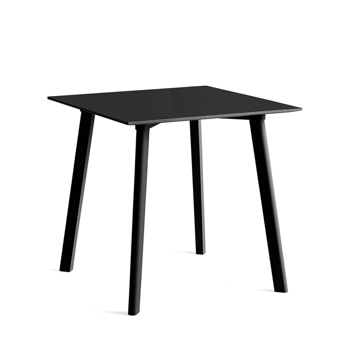 HAY - Copenhague CPH Deux 210 2.0 Esstisch, 75 x 75 cm, Buche schwarz gebeizt / Laminat ink black