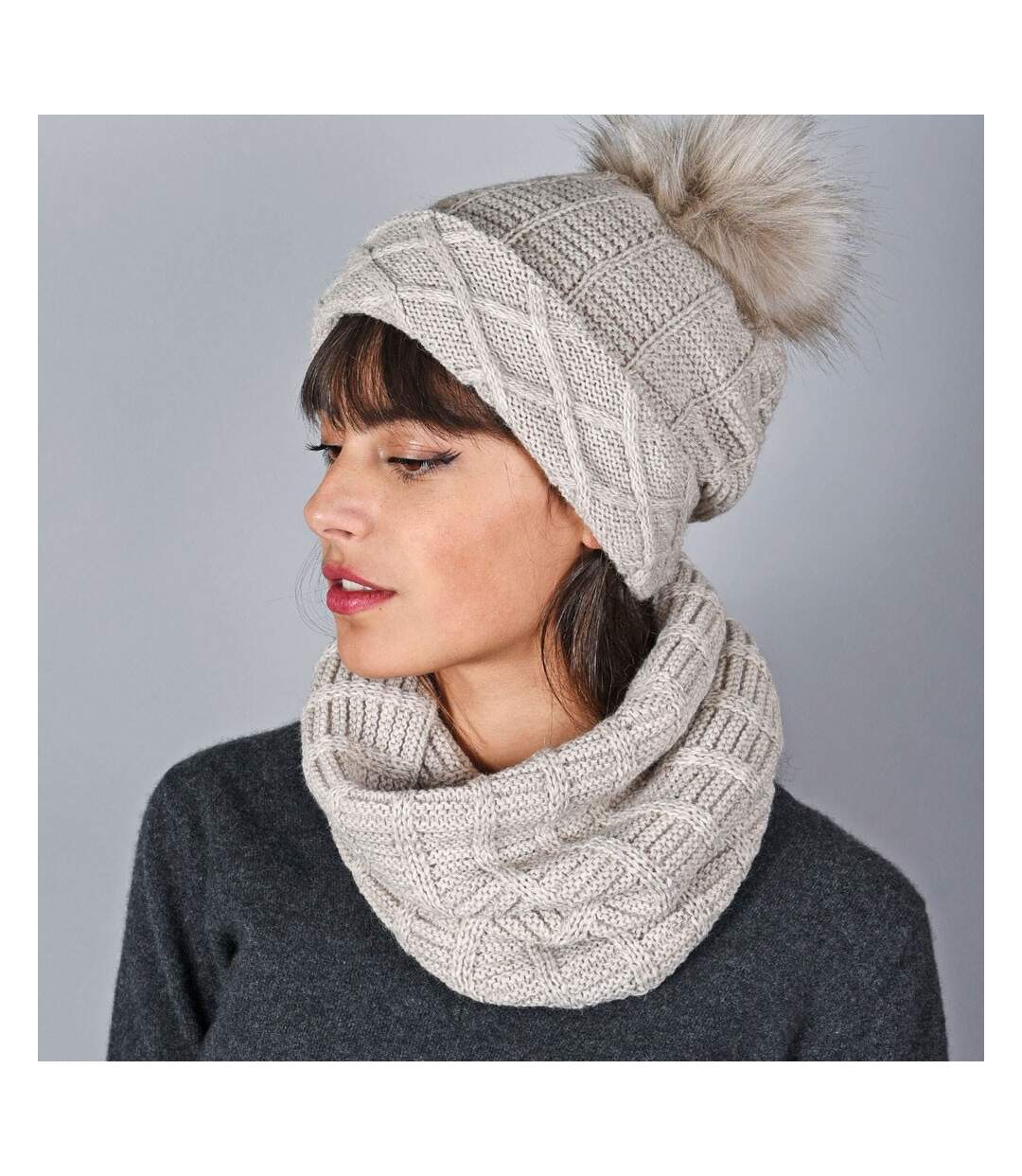 Snood et bonnet Komin  - Fabriqué en UE