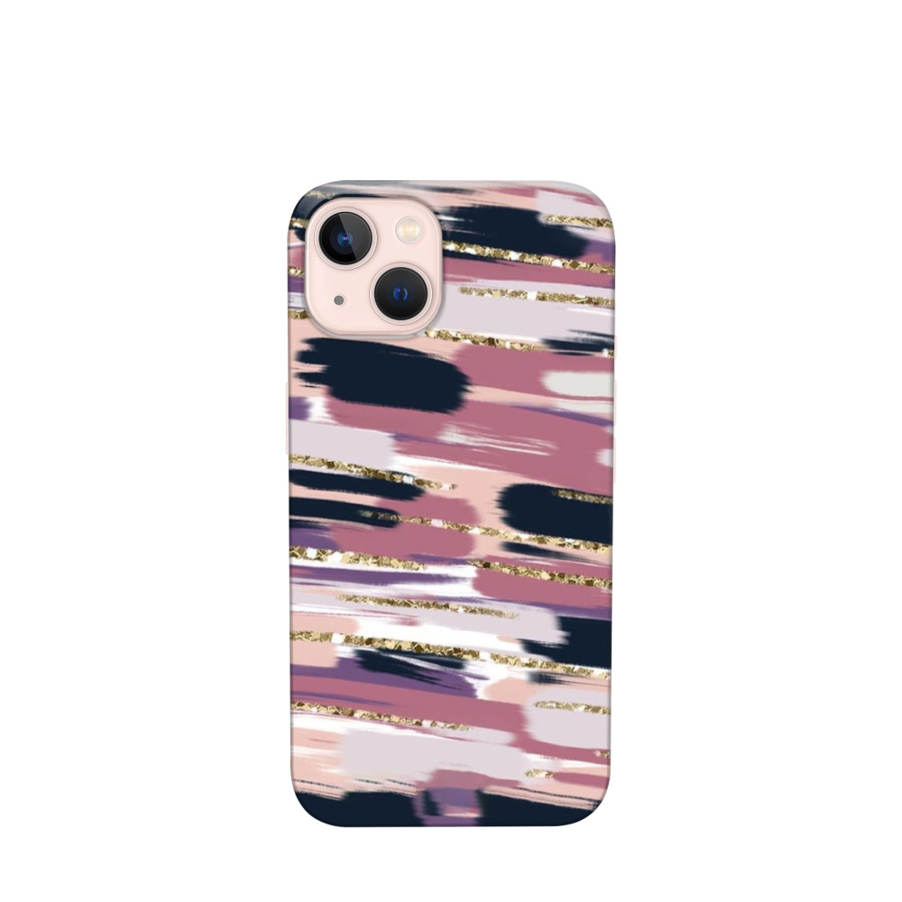 iPhone 13 Kunststoff Hülle Pastell und Glanz - Rosa