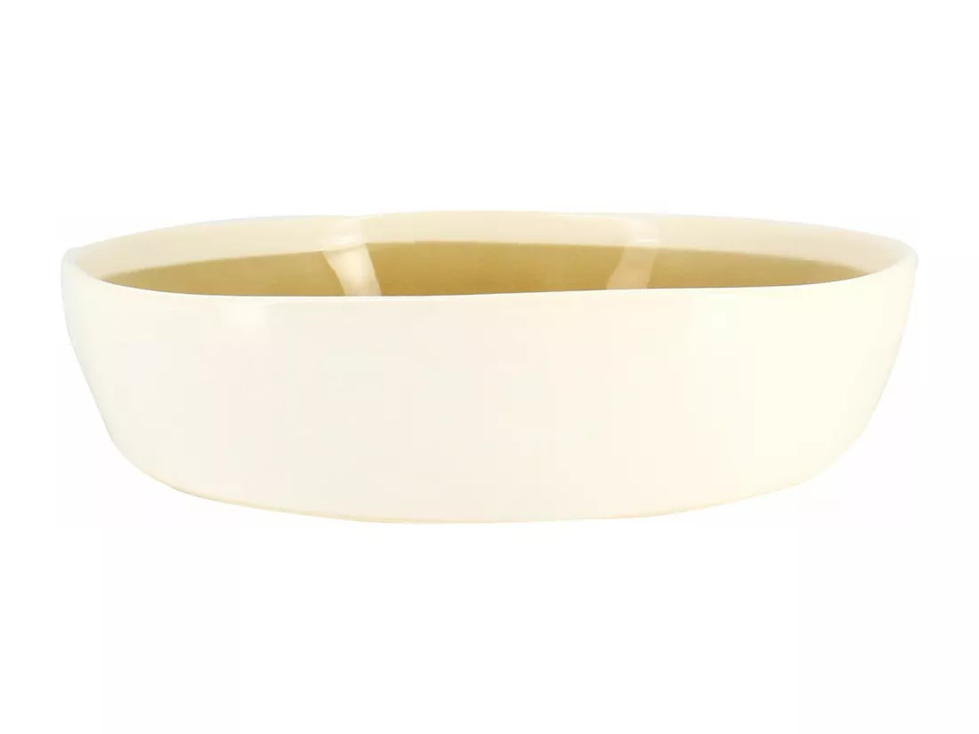 Ogo Living - Lot 6 Assiettes Coupe Fle 19.5cm En Gres Moutarde