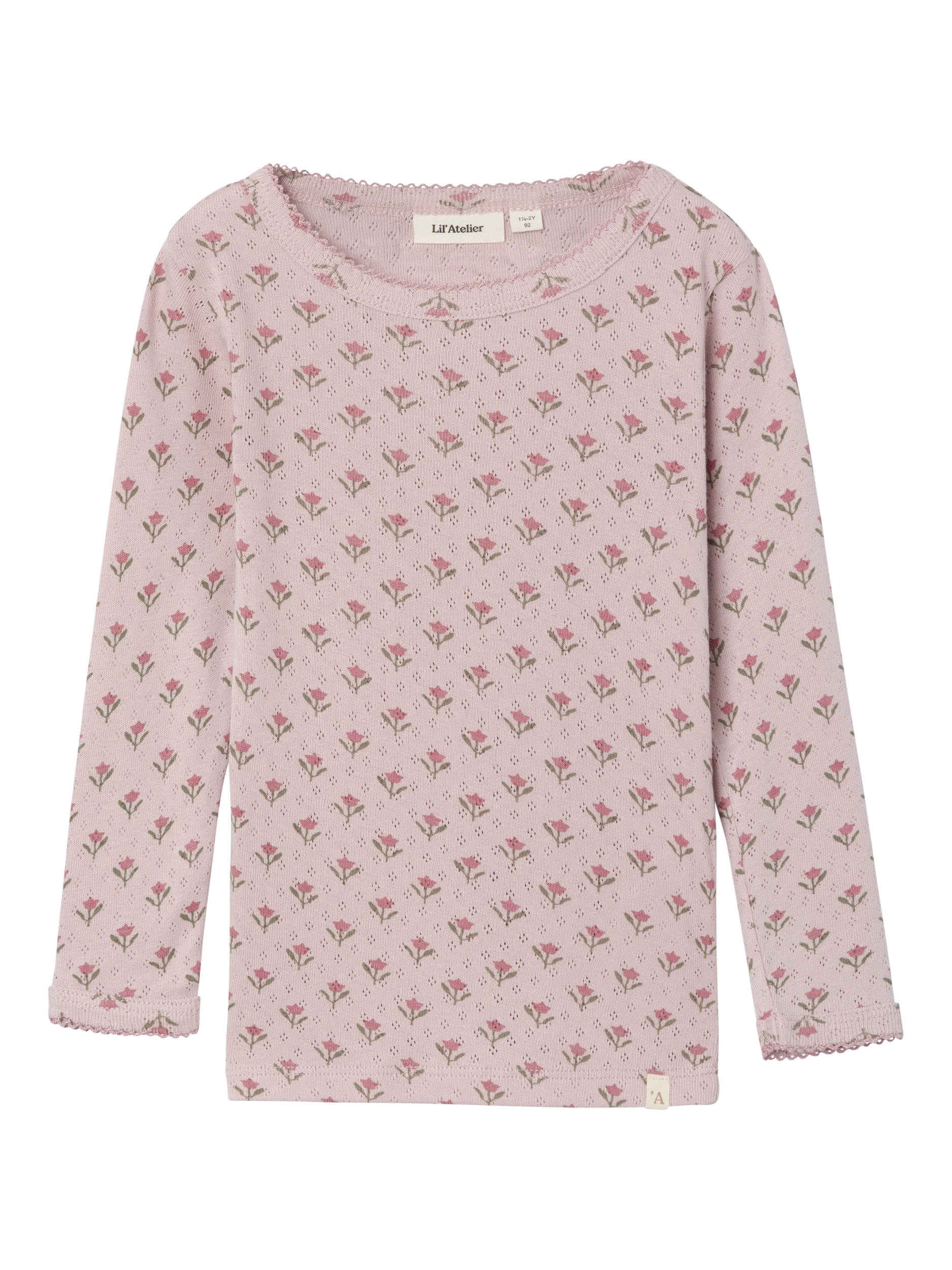 Langarmshirt NMFRACHELLO TULPEN AOP in violet ice