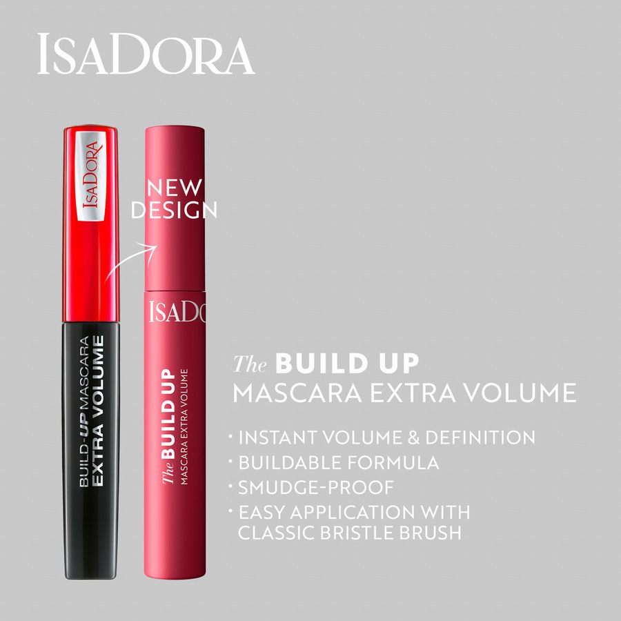 Isadora Build Up Mascara Extra Volume 01 Super Black 10ml