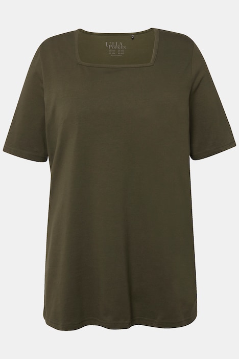T-Shirt, A-Linie, Carree-Ausschnitt, Halbarm