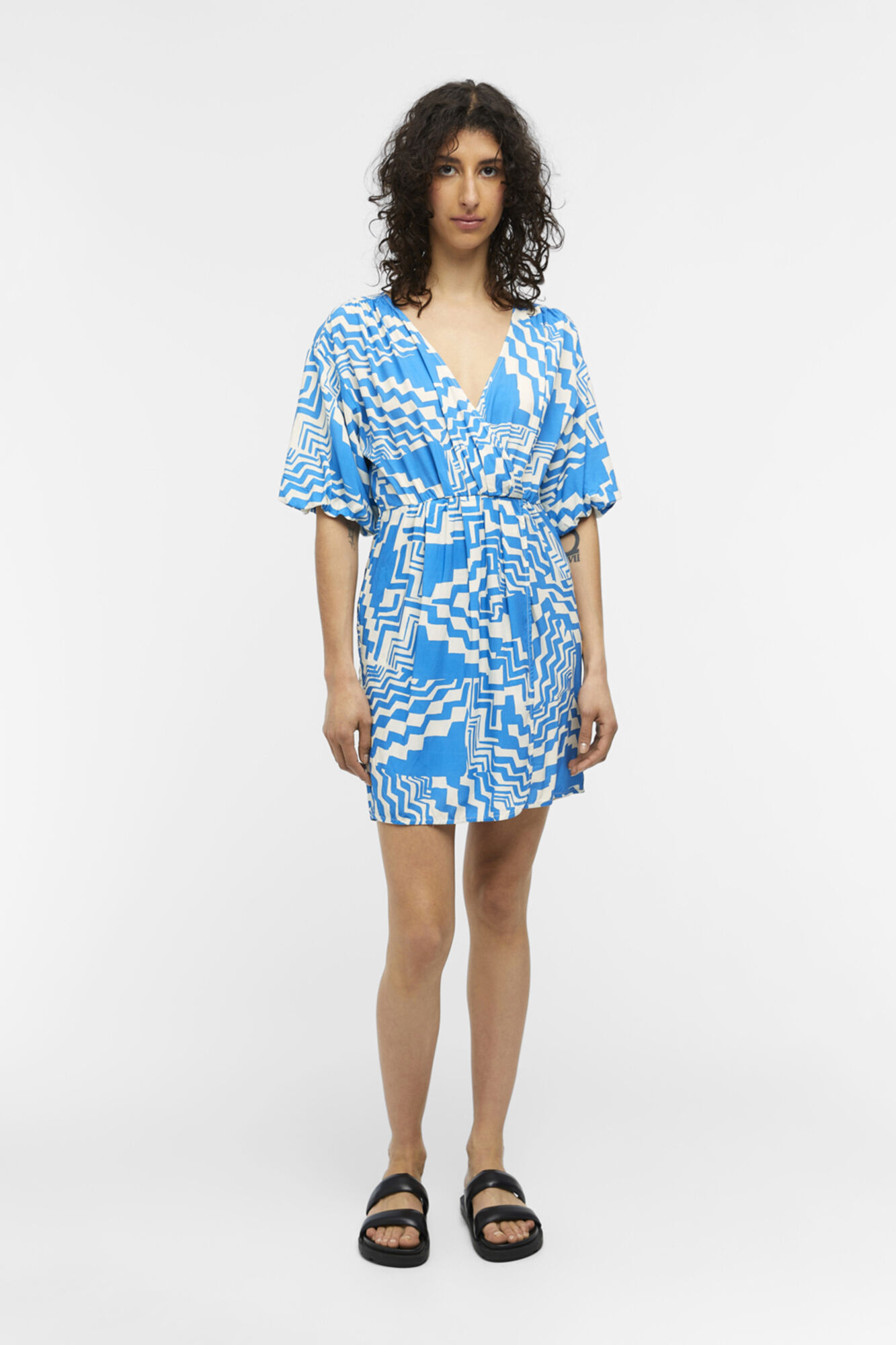 Vestido curto Ecovero - Azul