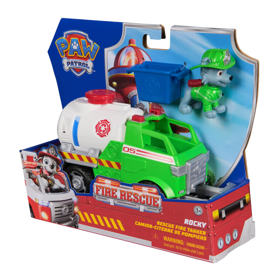 PAW Patrol Brandweerredding Rocky's brandweertanker met speelfiguur