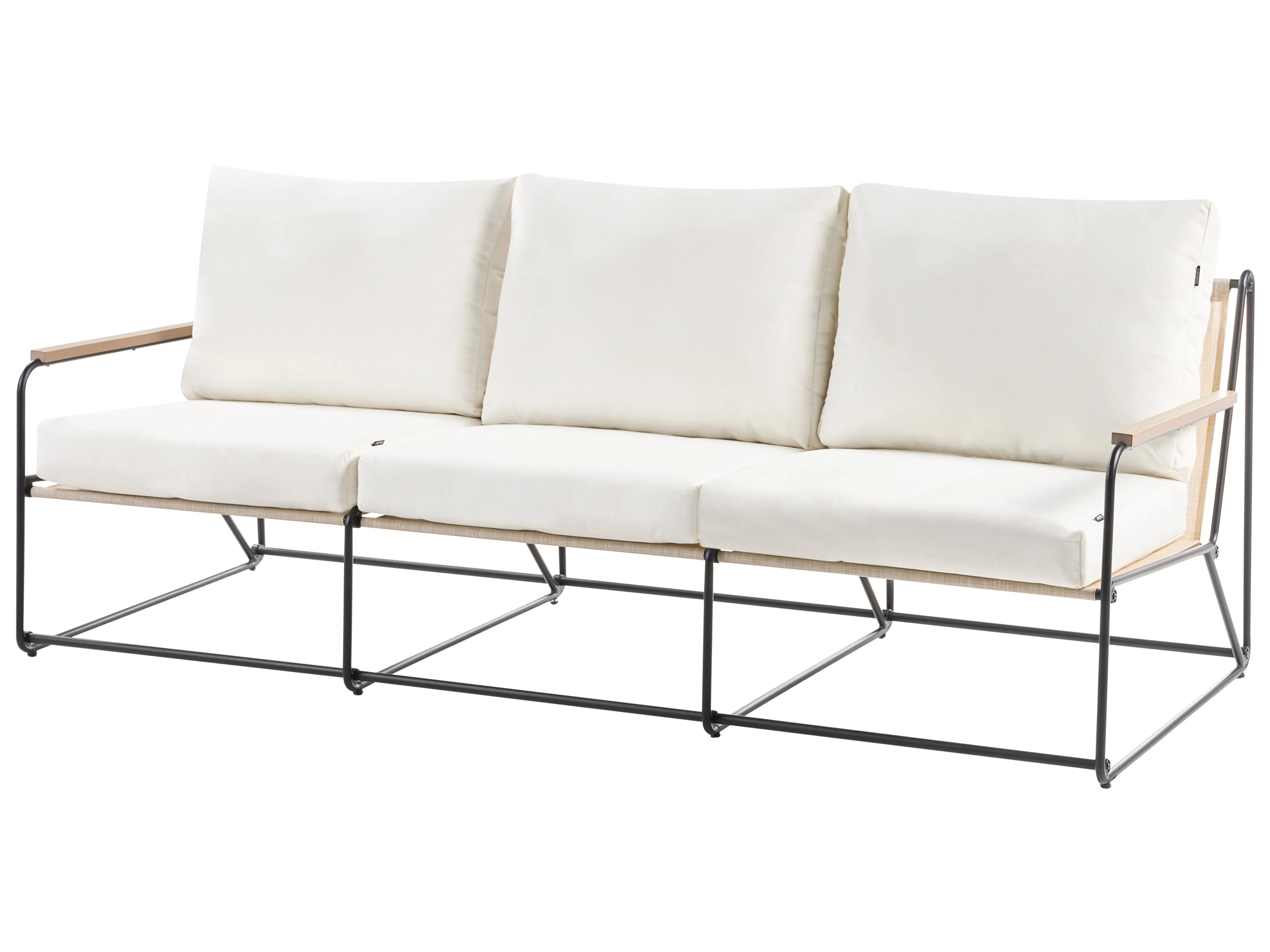 Tuin bankenset 5-zits VENARIA met tafels Metaal Beige/zwart