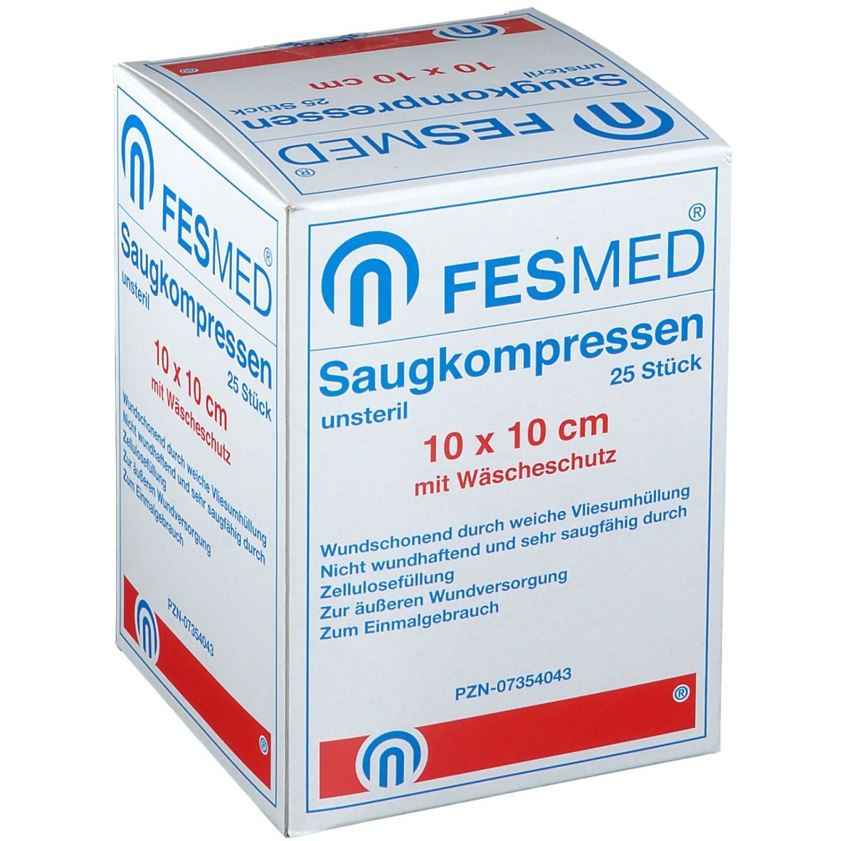 FESMED Saugkompresse 10 x 10 cm unsteril