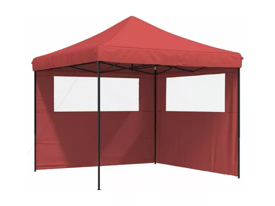 Tente de réception pliable escamotable avec 2 parois latérales